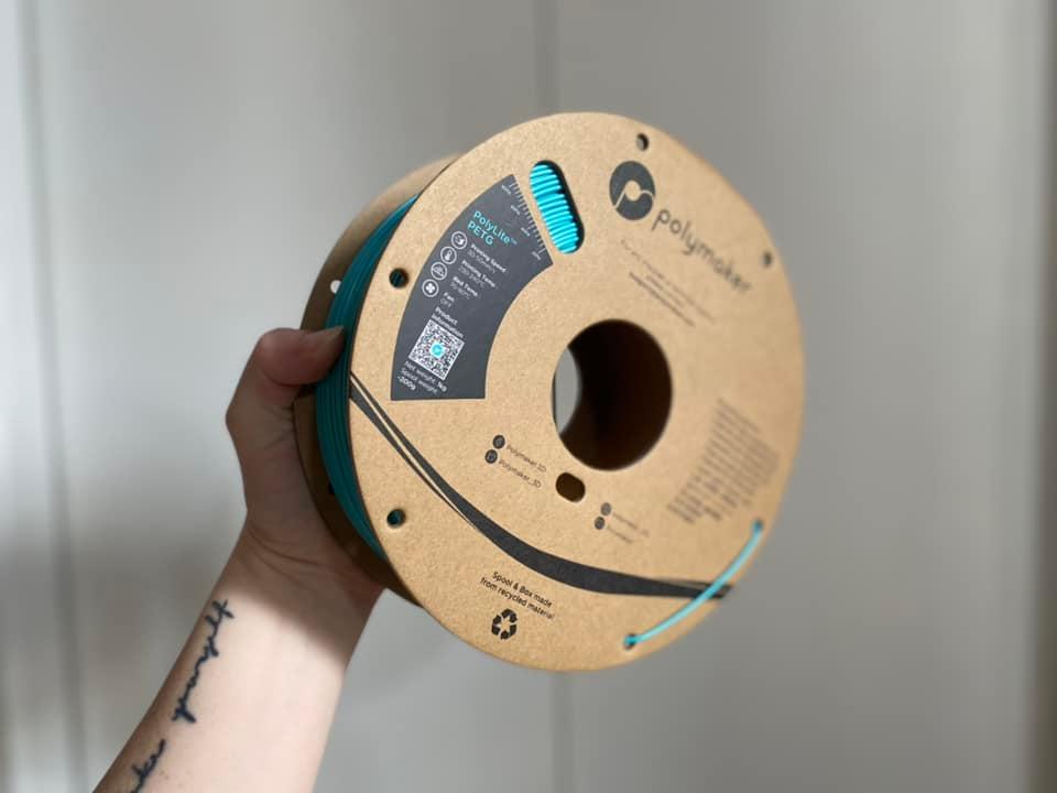 Polymaker filament on a recycled carboard spool